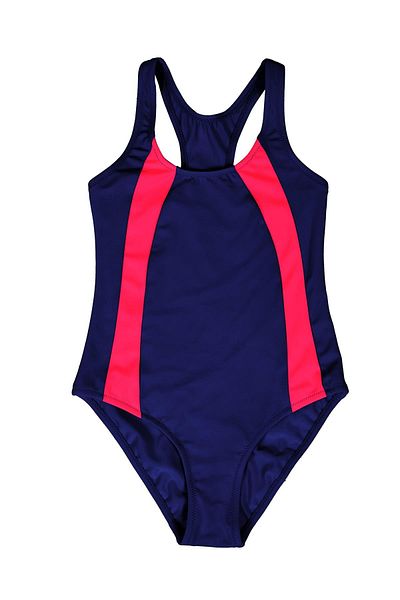 Endeep Girl's Piece Navy Blue Swimming Athlete Swimsuit