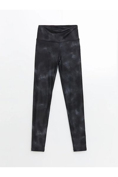 LC Waikiki Xside Active Gray Elastic Waist Tie-Dye Women's Sports Leggings