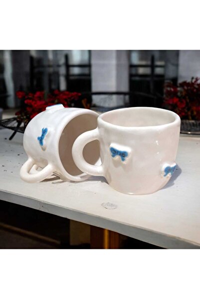 Kaljic Art Studio Kurdele Desenli Kupa Bardak Mavi