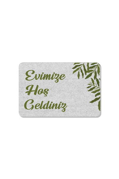 M&H Quality Green Leaf Welcome Decorative Door Mat