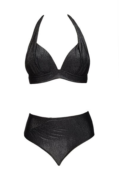 Endeep Glitter Black Bikini - Half Filled, Beria Women's Set