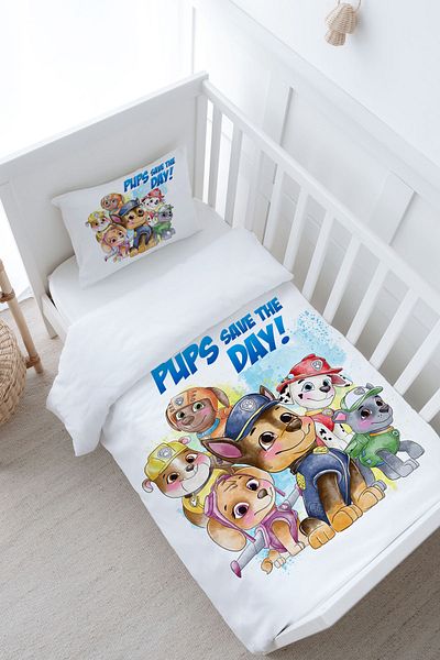 Tuğba Kuğu Colorful Cartoon Series Baby Duvet Cover Set - (100X150) Dog Pattern