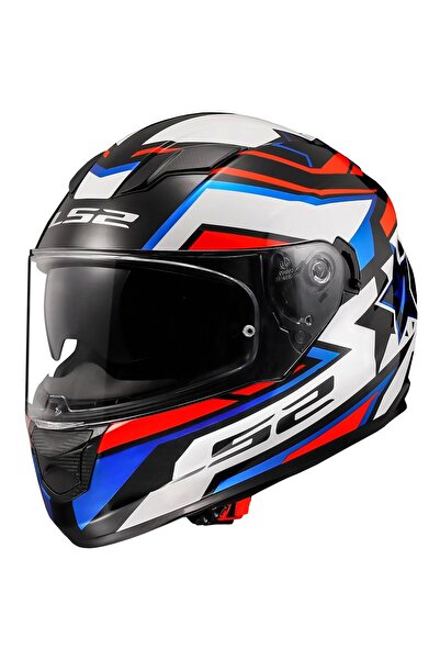 LS2 STREAM EVO FAST SİYAH-KIRMIZI-MAVİ KASK