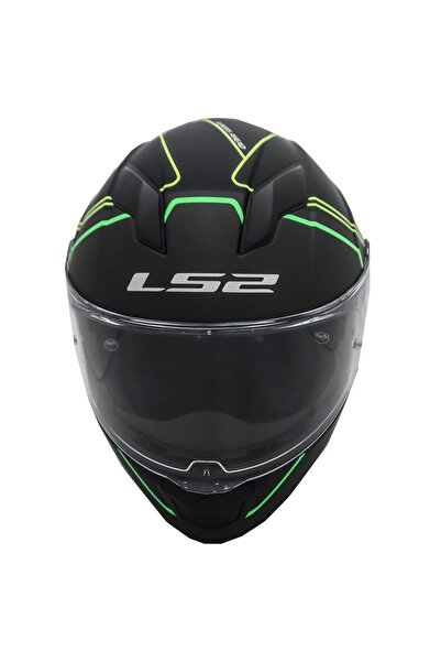 LS2 STREAM EVO SCHE MAT SİYAH-NEON SARI KASK