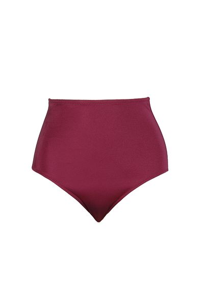 Endeep Women's High Waist Burgundy Bikini Bottom