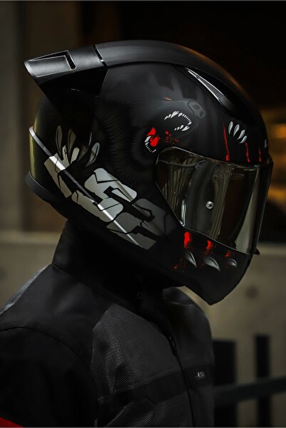 LS2 Rapıd 2 Race Clawn Mat Siyah-gri-kırmızı Kask - GÜMÜŞ VİZÖR - YENİ SEZON