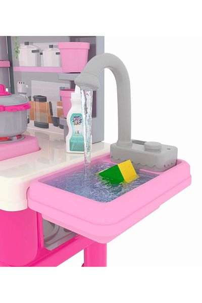 ByCaretta Kitchen Set with Sound and Light Sink 78 cm 40 Pieces 24982