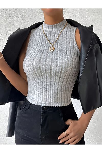 MODA Women's Stylish Spring Soft Textured Sleeveless Tshirt