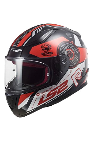 LS2 RAPID STRATUS SİYAH-KIRMIZI-GRİ KASK