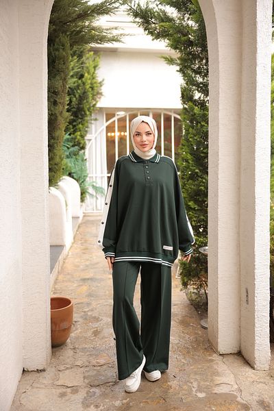 MİMİ Luxury Wear Σετ αθλητικής φόρμας δύο τεμαχίων Σετ με κουμπιά κάτω επάνω σετ