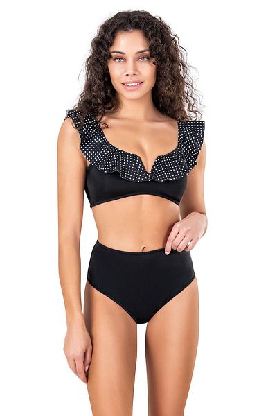 Endeep Women's Polka Dot Detailed Flounce Bikini Set