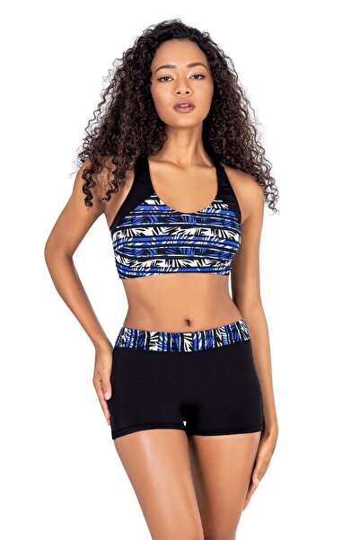 Endeep Kadın Desenli Şortlu Bikini Takımı