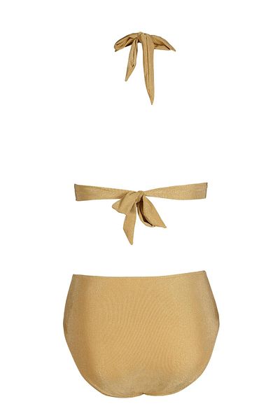 Endeep Beria Women's Mustard Color Half Padded Bikini Set