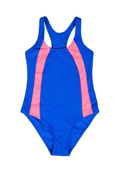 Endeep Girl's Piece Blue Swimmer Athlete Swimsuit