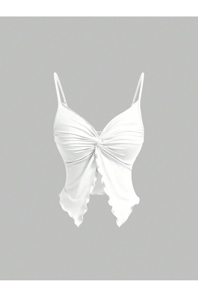 MEREN LİKE YOUR SYLE Top fără mâneci Twist Front Twist pentru femei, cu brete...