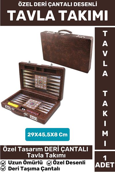 Wintoup Elite Series Long-Lasting Family Home Dating Coffee Cafe Game Set Leather Bag Custom Patterned Tabla Suit