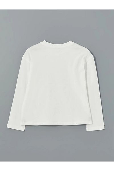 LC Waikiki Lcw Kids Girls Ecru Crew Neck T-Shirt - t t