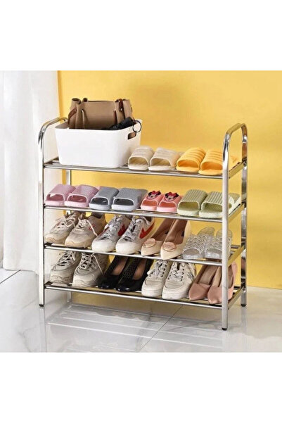 ALMUFARREJ رف أحذية مكون من 4 طبقات 26x60x67 سم 12 زوجًا من الأحذية