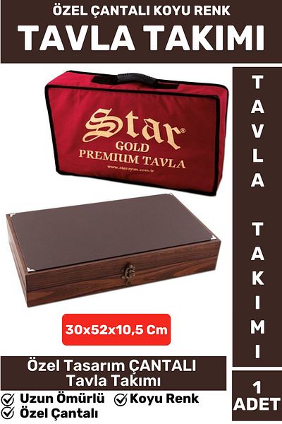Wintoup Elite Series Long-Lasting Family Home Dating Coffee Cafe Game Set Custom Bag Dark Color Tavla Suit