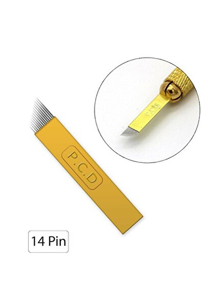 YAYOGE Pcd Microblading Kalıcı Makyaj Iğnesi 10 Adet 14 Pin