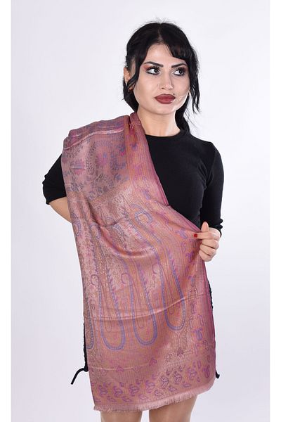 K&B PASHMINA Γυναικείο ροζ K&B κασμίρ σάλι