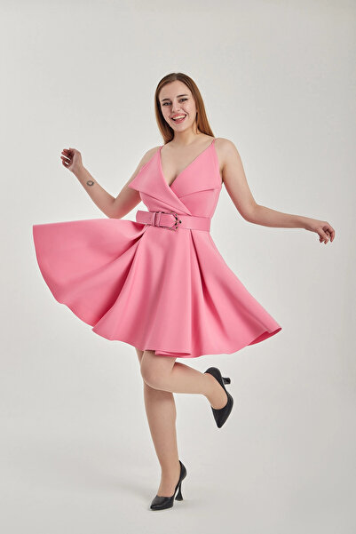 MODATALİKA Modatalika Kadın Askılı Mini Abiye Elbise