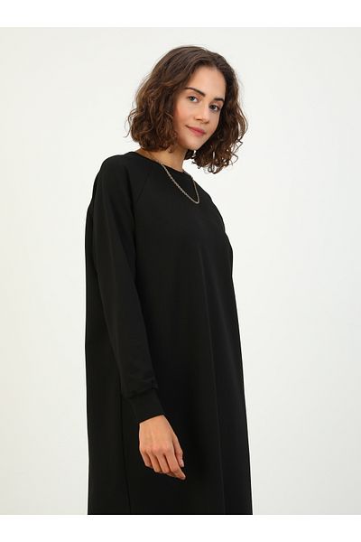 Everyday Basic Φούτερ γιακά ποδηλάτου κάτω από το γόνατο - Μαύρο - Μπενίν