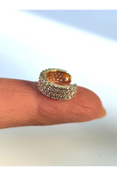 kurukafagift Zircon Stone Compression Earcuff Cartilage Single Earring