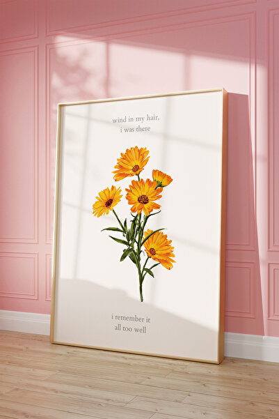Vinca Prints Flowers Poster, Taylor Swift Lyrics Poster, Çiçek Desenli Poster...