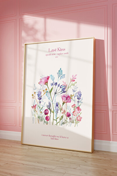 Vinca Prints Taylor Swift Floral Lyrics Poster, Estetik Poster, Swiftie Poster