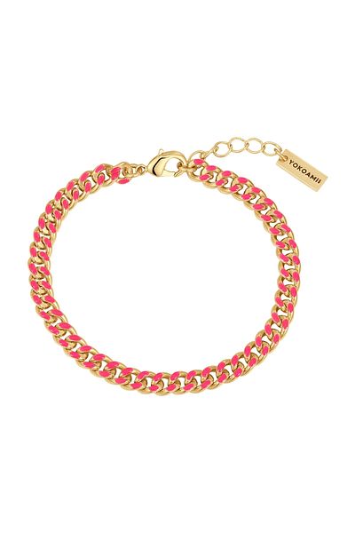 YOKOAMİİ Modeschmuckarmband Armband gelbgold Emaille rosa