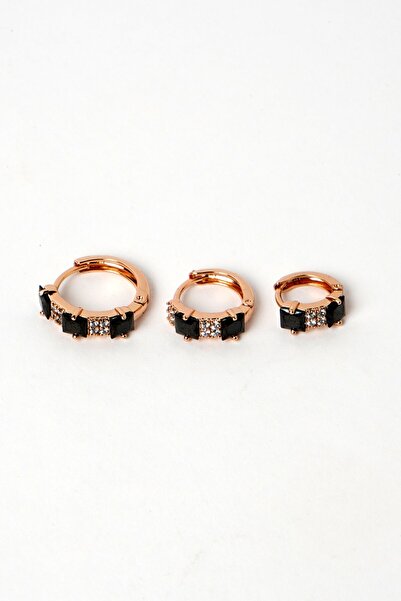 Neesa Vip 3-Piece Ring Set Zircon Stone Gold Earrings