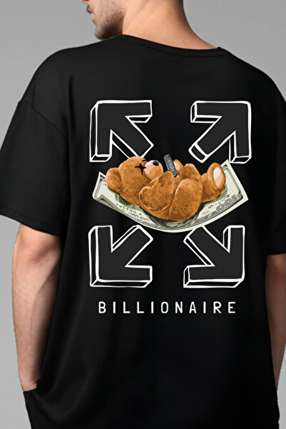 FECCY Tricou oversize din bumbac cu imprimeu Billionaire
