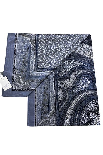 Hint İpek Sparkly Ethnic Etro Retro Pattern Μεταξένιο Σάλι Ευφυΐας