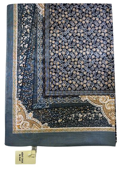 Hint İpek Sparkly Ethnic Etro Retro Pattern Μεταξένιο Σάλι Ευφυΐας