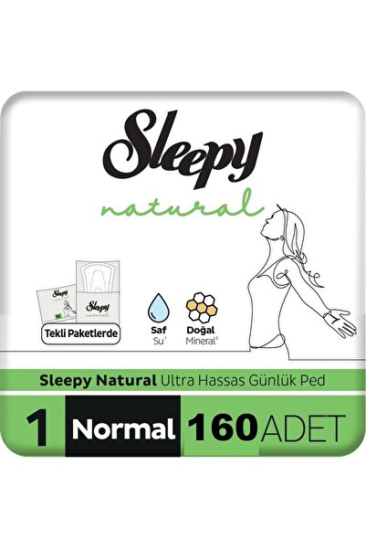 Sleepy Natural Ultra Hassas Günlük Ped Normal 160 Adet Ped