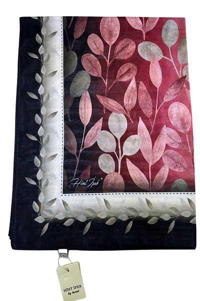 Hint İpek Sparkling Leaf Pattern Silky Efsun Shawl