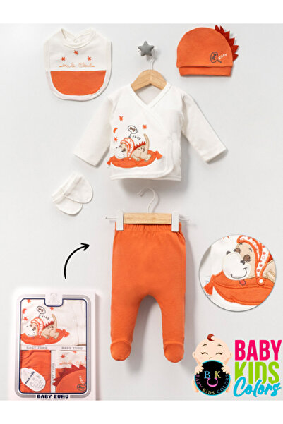 baby kids colors Kutulu - Erkek Yenidoğan Kıyafetleri 5'li Hastane Çıkış Setl...