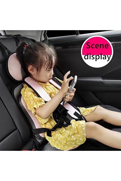 Yelajoy Portable Car Seats Cushions for Child,Lightweight and Comfortable Foldable,Easy to Remove,Pink