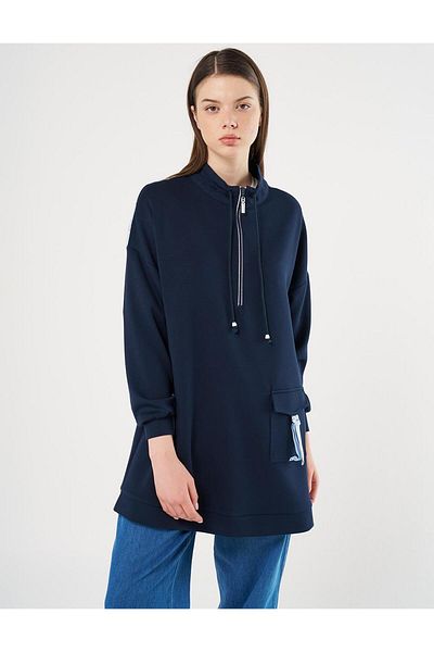 Kayra Γαρνιρισμένο φούτερ Scuba Dark Navy Blue
