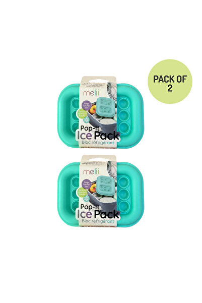 Melii عبوة ثلج من السيليكون من ميلي بوب إت، فيروزي، عبوة من قطعتين