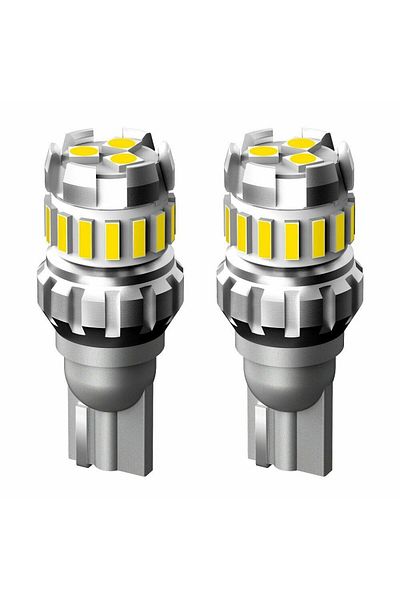Choice T15 قطعتان W16w T15 لمبات LED خالية من الأخطاء Canbus LED ضوء احتياطي T16 921 912 W16w لمبات LED 4014 سيارة R