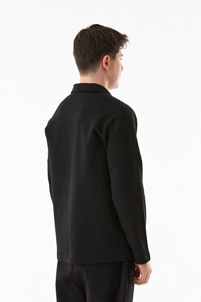 Fulla Moda Φούτερ με κουμπιά βασικού γιακά πουκαμίσου
