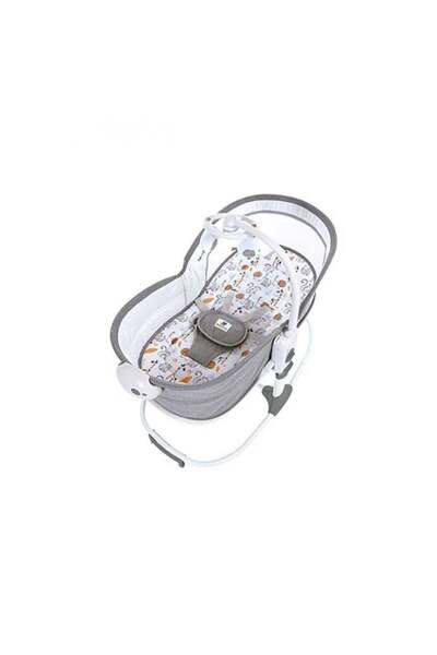 IQTENA سرير هزاز كهربائي وكرسي 6 في 1 للأطفال مع جهاز تحكم عن بعد