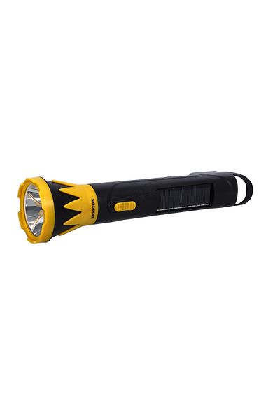 KRYPTON Rechargeable LED Torch with Solar Panel- KNFL5159| Rechargeable and Easy to Use| Energy Effi