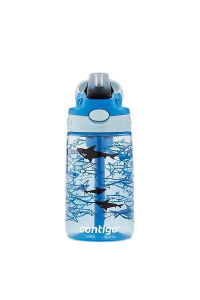 Contigo Gizmo Flip Pro Sharks Tritan Kids Waterer 420ml Light Blue