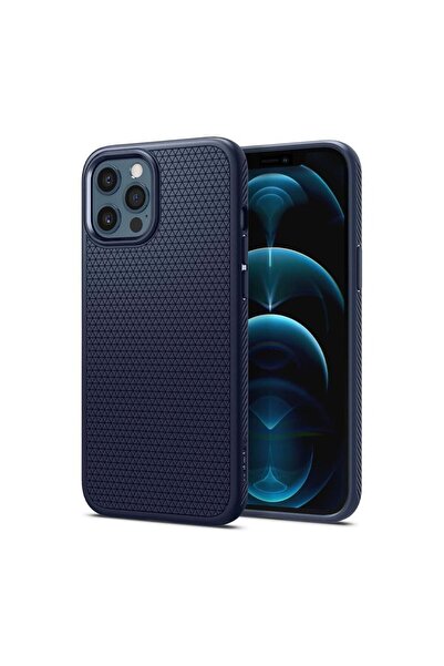 Spigen İphone 12 / 12 Pro Kılıf Liquid Air Navy Blue - Acs02250