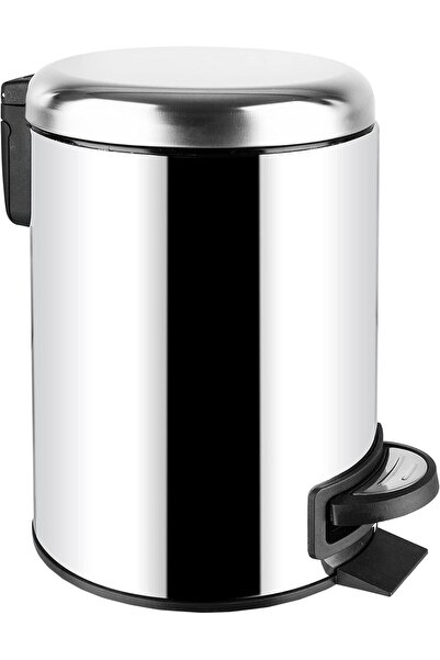 Neva Paslanmaz Elit Pedallı Çöp Kovası Krom 3 LT