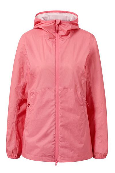 Tchibo Women Plain Hooded Wind Breaker Jacket, Pink