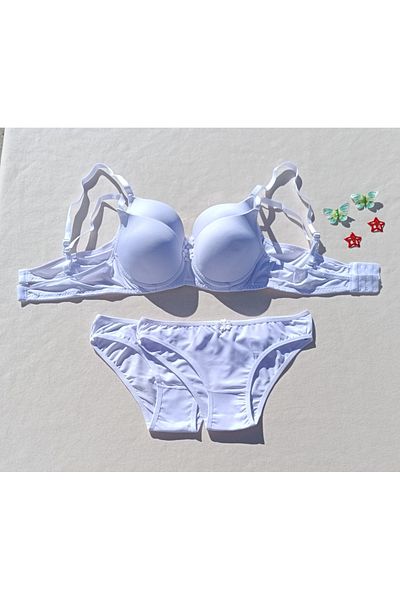 siyalife Set de lenjerie intima cu sutien și chiloți din 2 piese cu căptușeală Push Up